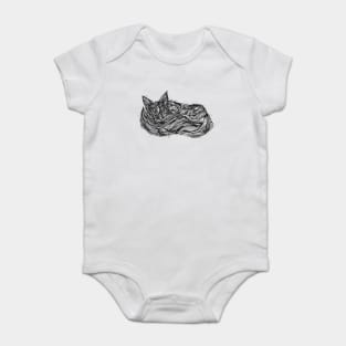 Snuggled Up Border Collie Baby Bodysuit